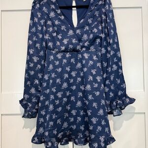 Floral Blue Mini Dress
